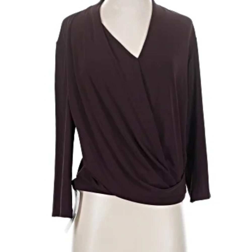MM Lafleur 3/4 Sleeve Purple Women's Top - Picture 4 of 4